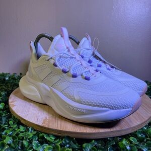 ADIDAS ALPHABOUNCE+ WHITE PINK WOMENS ATHLETIC RUNNING SHOE SIZE 8 HP6150